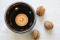 Ceramiczny świecznik beczułka- granatowy