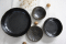 Czarne koronkowe misy ceramiczne